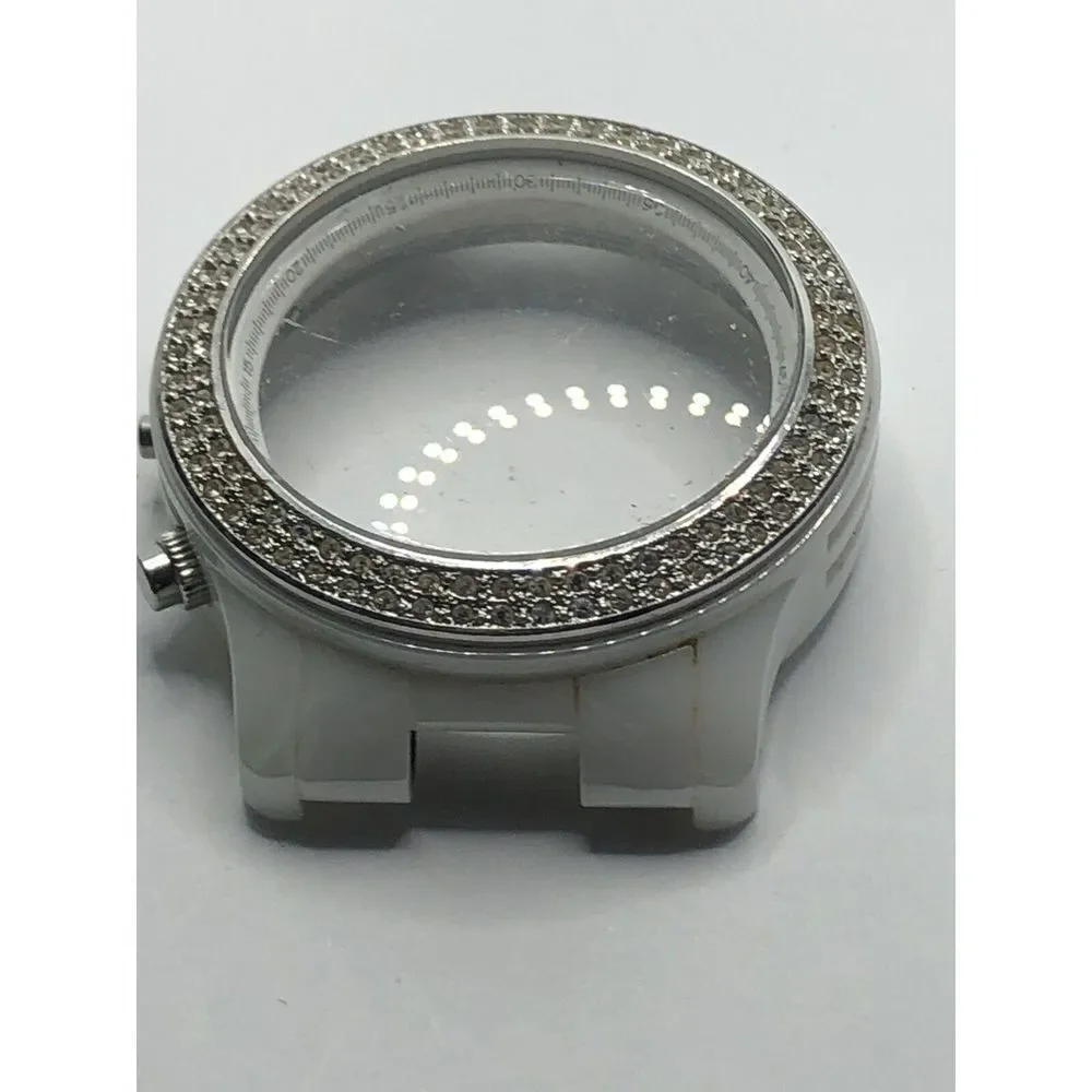Michael Kors Watch Parts Case Only 40mm White Ceramic W/Crystal GY367
